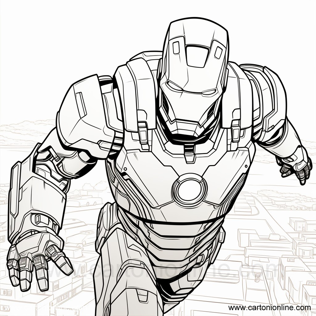 Coloriage 24 de Iron-Man  imprimer et colorier