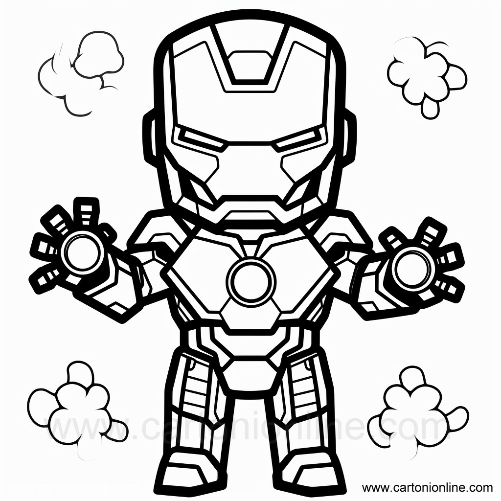 Disegno Iron-Man 25 di Iron-Man da stampare e colorare