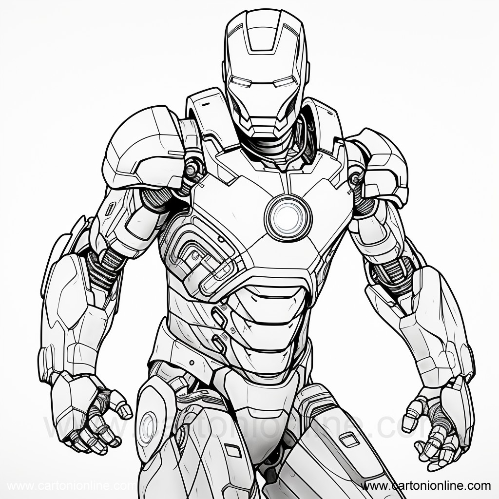 Coloriage 26 de Iron-Man  imprimer et colorier