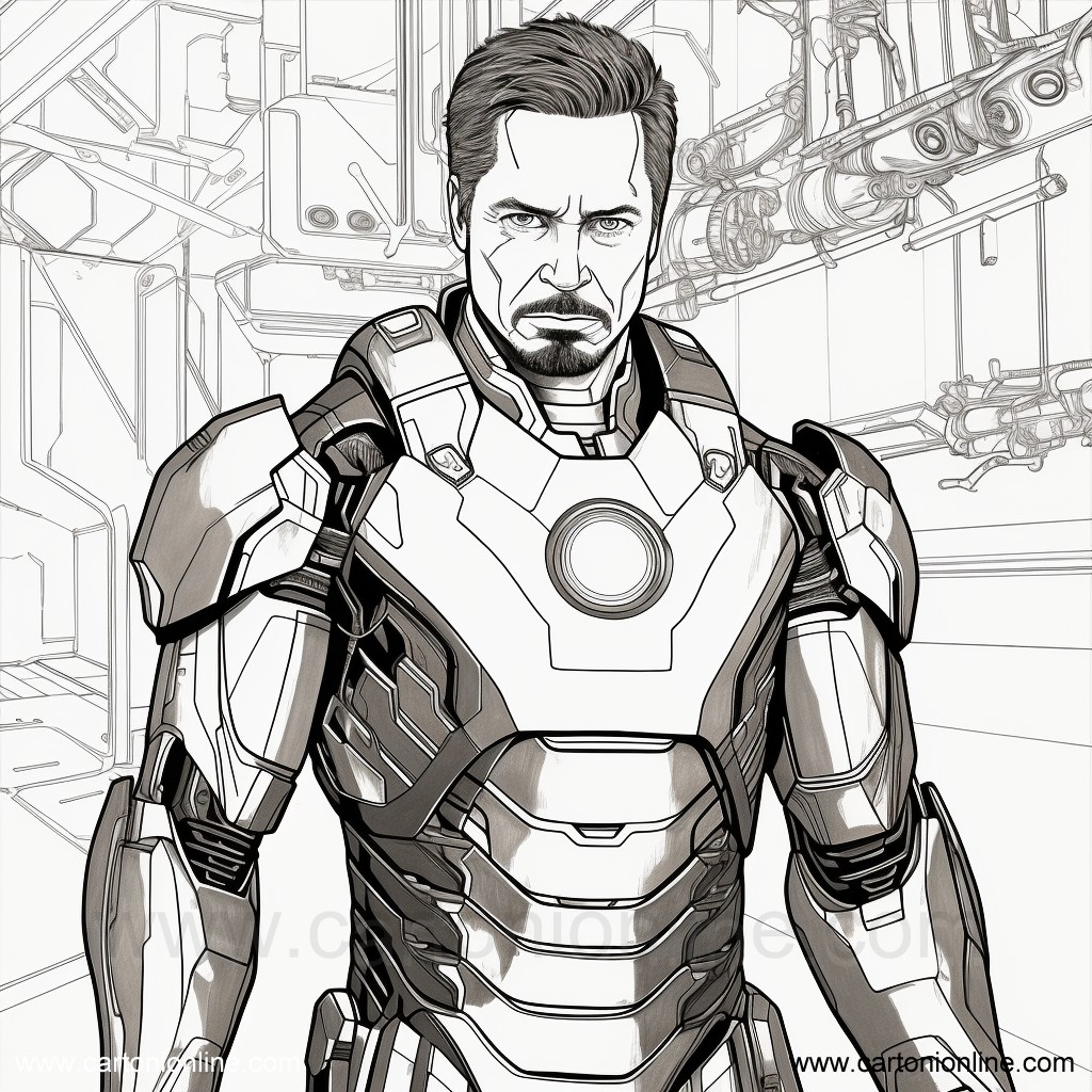 Coloriage 31 de Iron-Man  imprimer et colorier