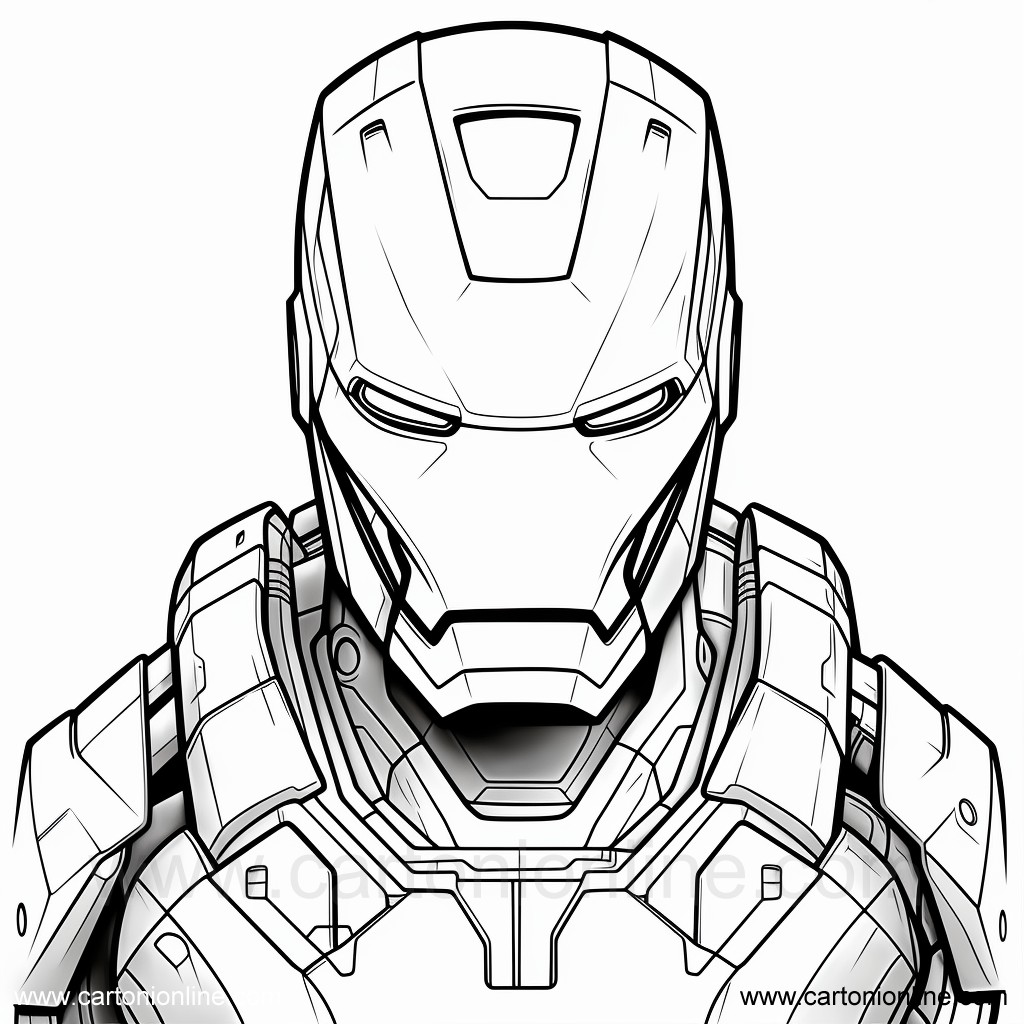 Coloriage 32 de Iron-Man  imprimer et colorier