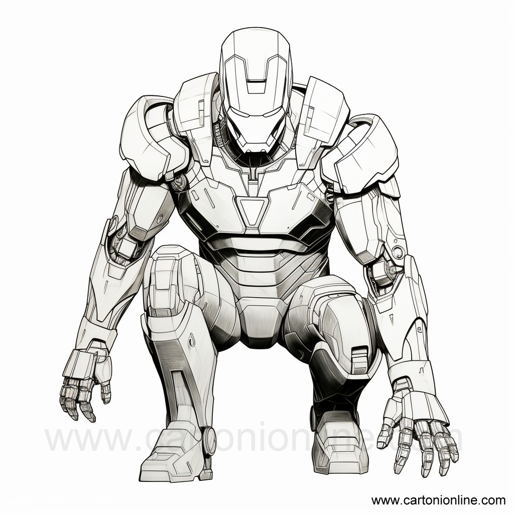 Coloriage 33 de Iron-Man  imprimer et colorier
