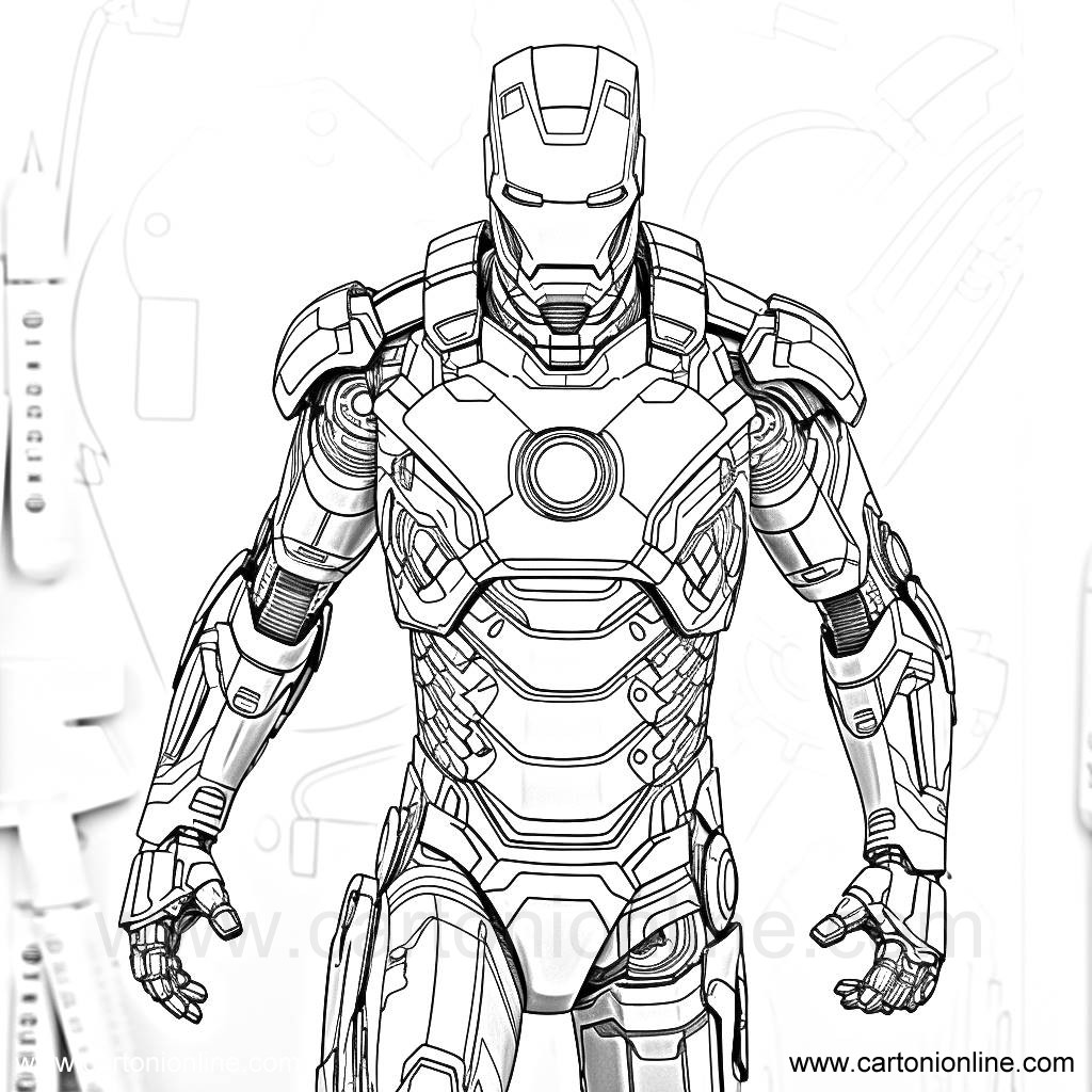 Coloriage 39 de Iron-Man  imprimer et colorier