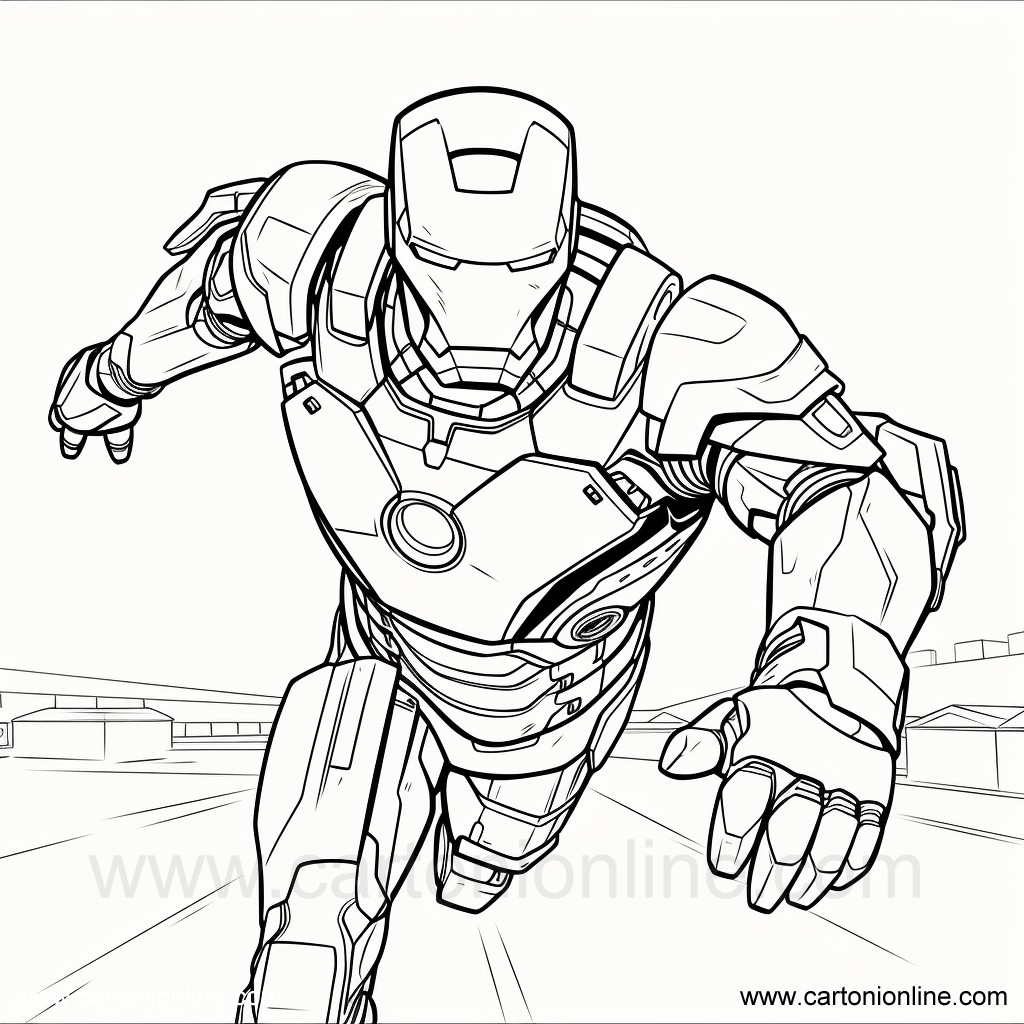 Dibujo 44 de Iron-Man para imprimir y colorear