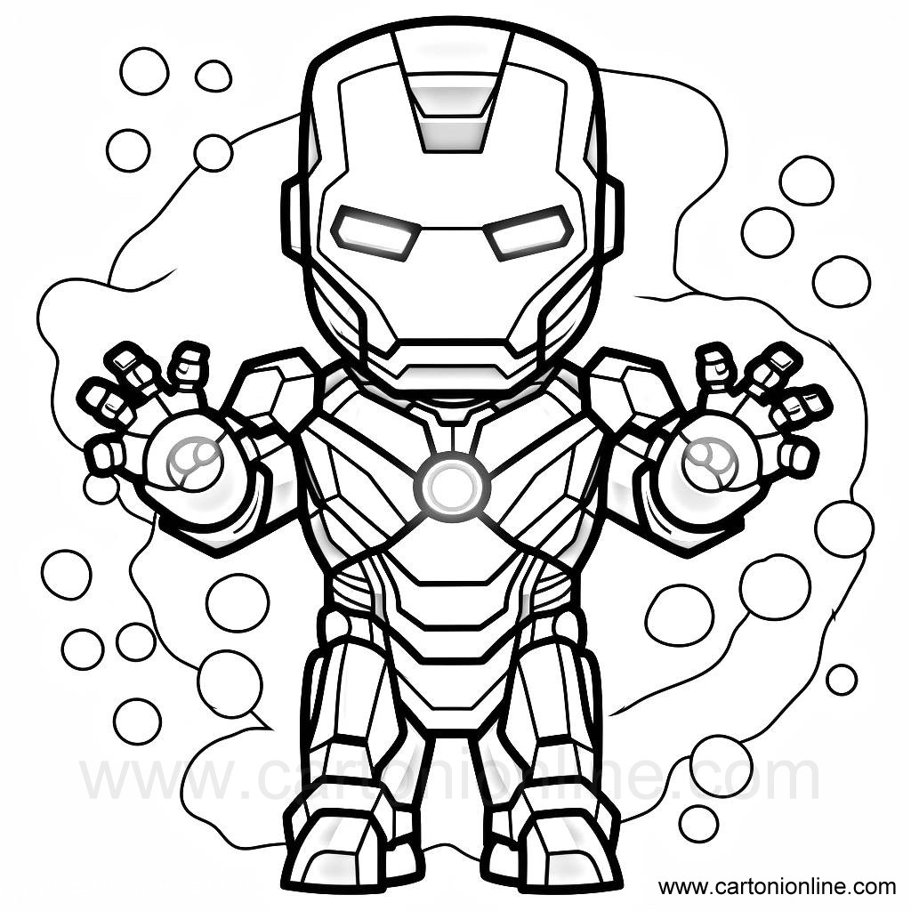 Dibujo 45 de Iron-Man para imprimir y colorear