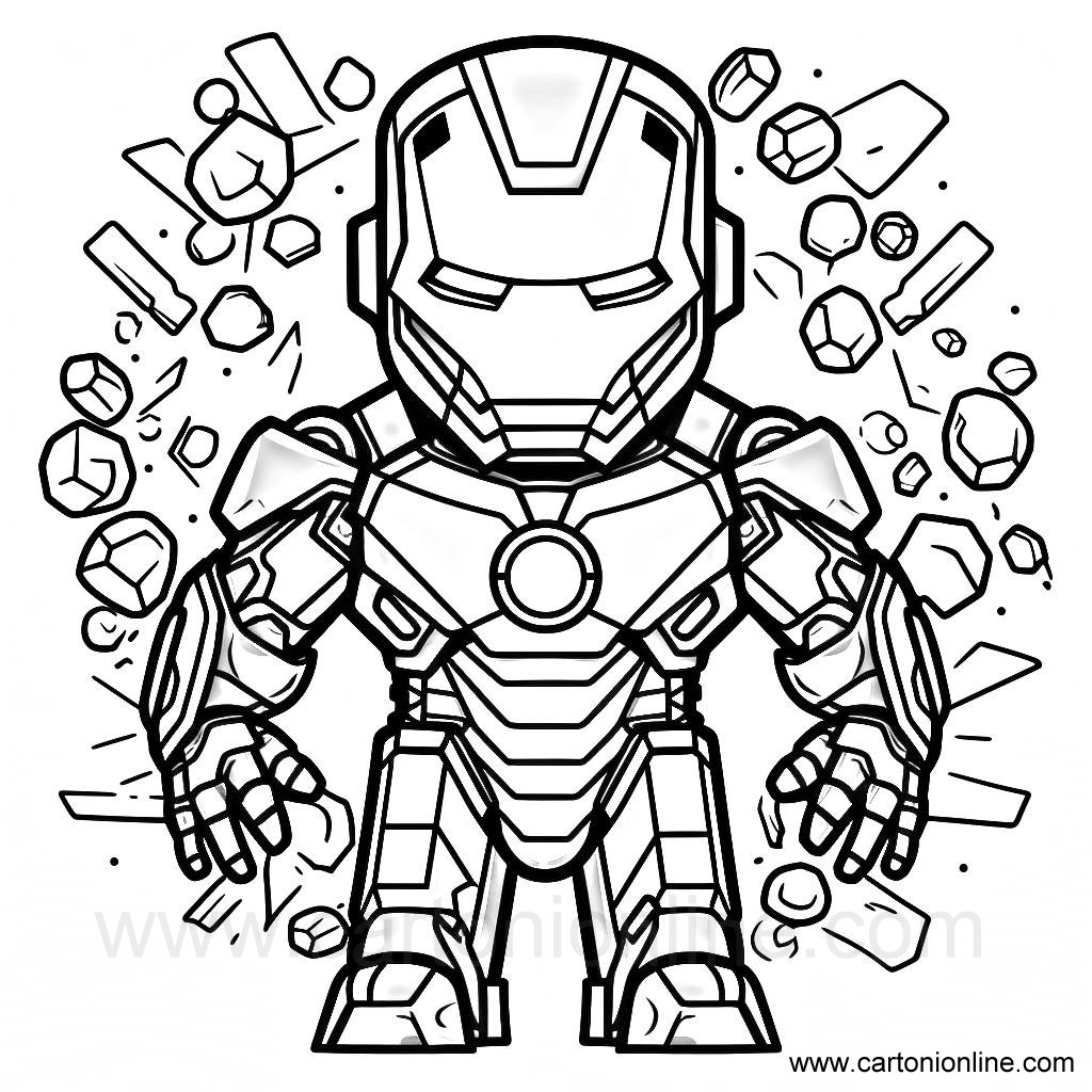 Coloriage 49 de Iron-Man  imprimer et colorier