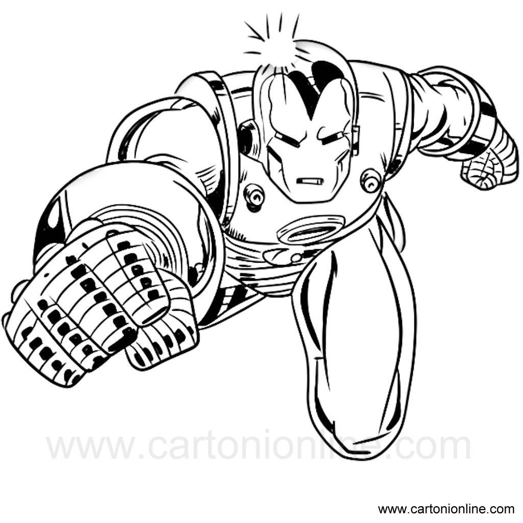 Dibujo 50 de Iron-Man para imprimir y colorear