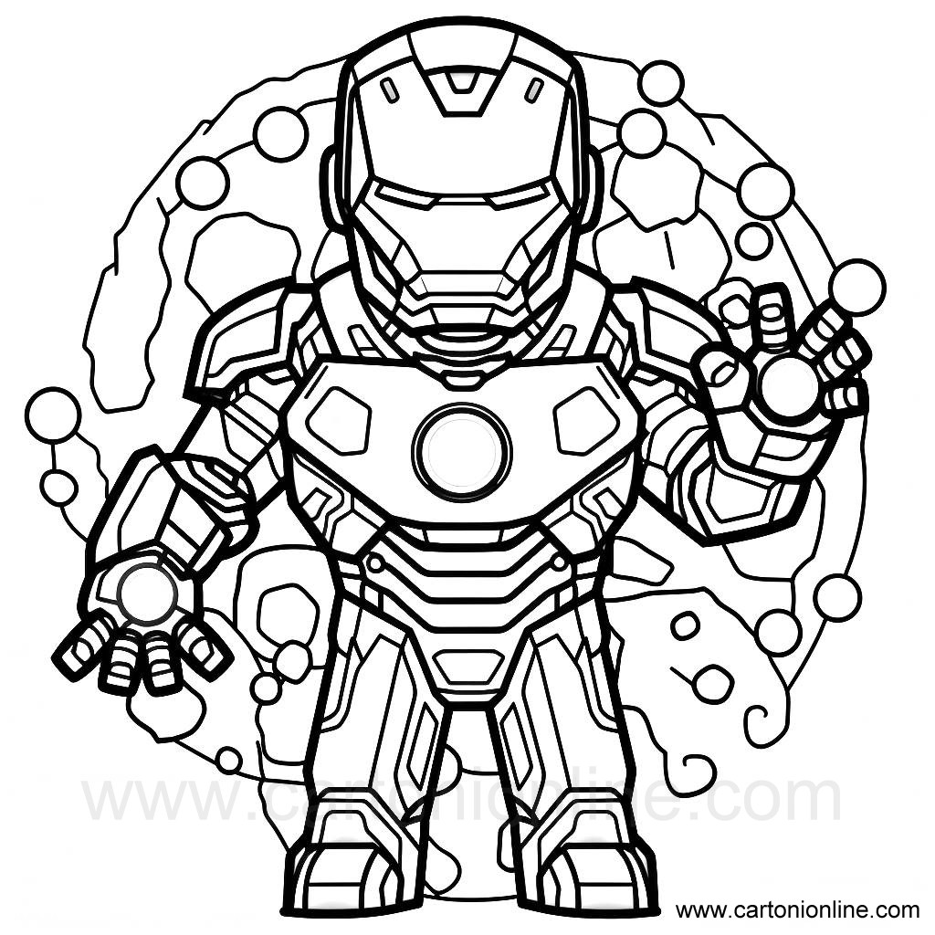 Disegno Iron-Man 05 di Iron-Man da stampare e colorare