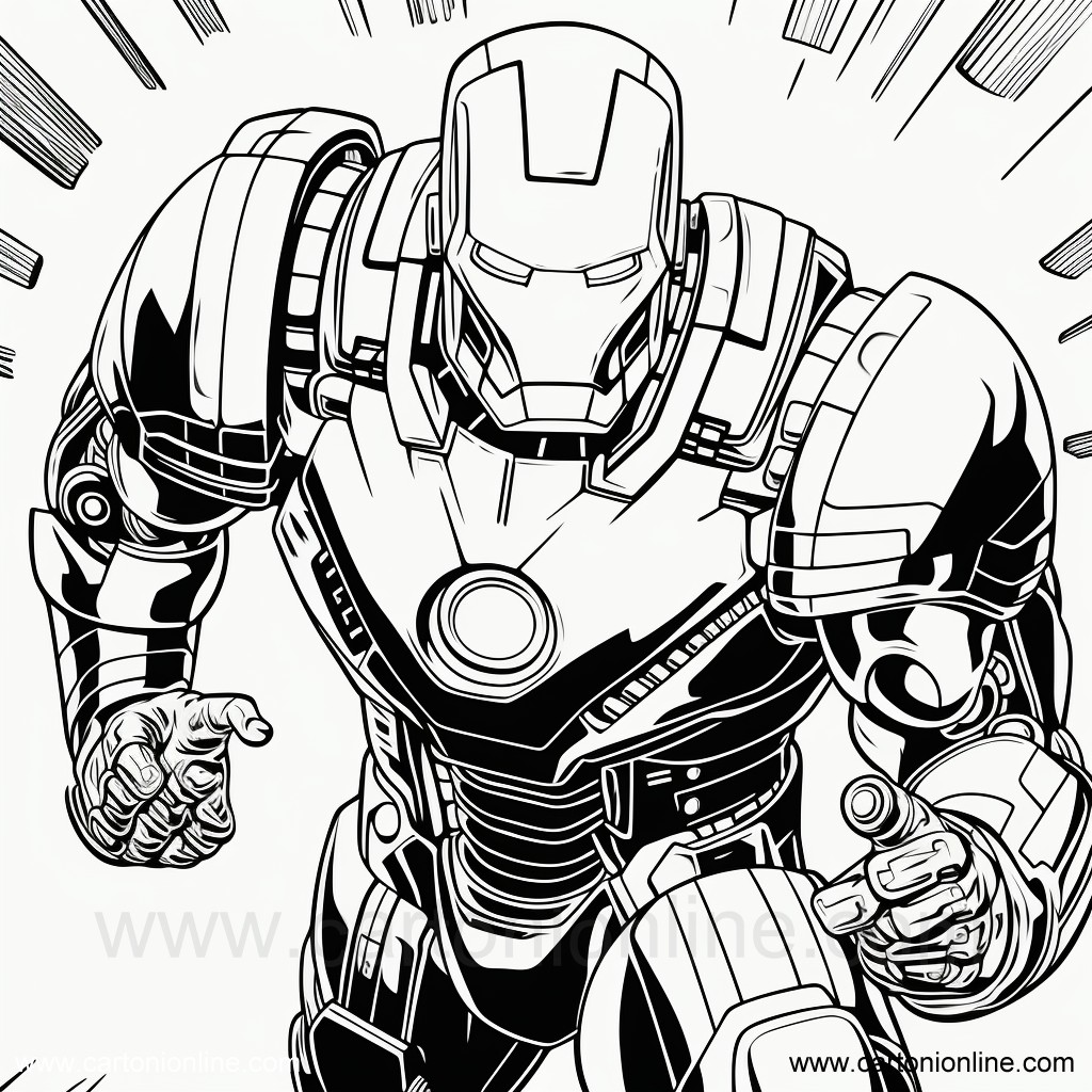 Coloriage 07 de Iron-Man  imprimer et colorier