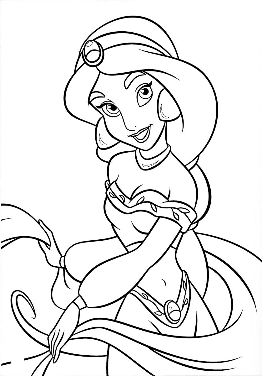 Jasmine 08  coloring page to print and coloring