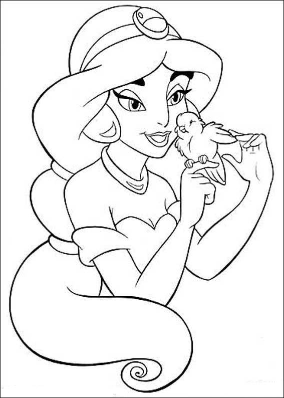 Dibujo 36 de Jasmine para imprimir y colorear