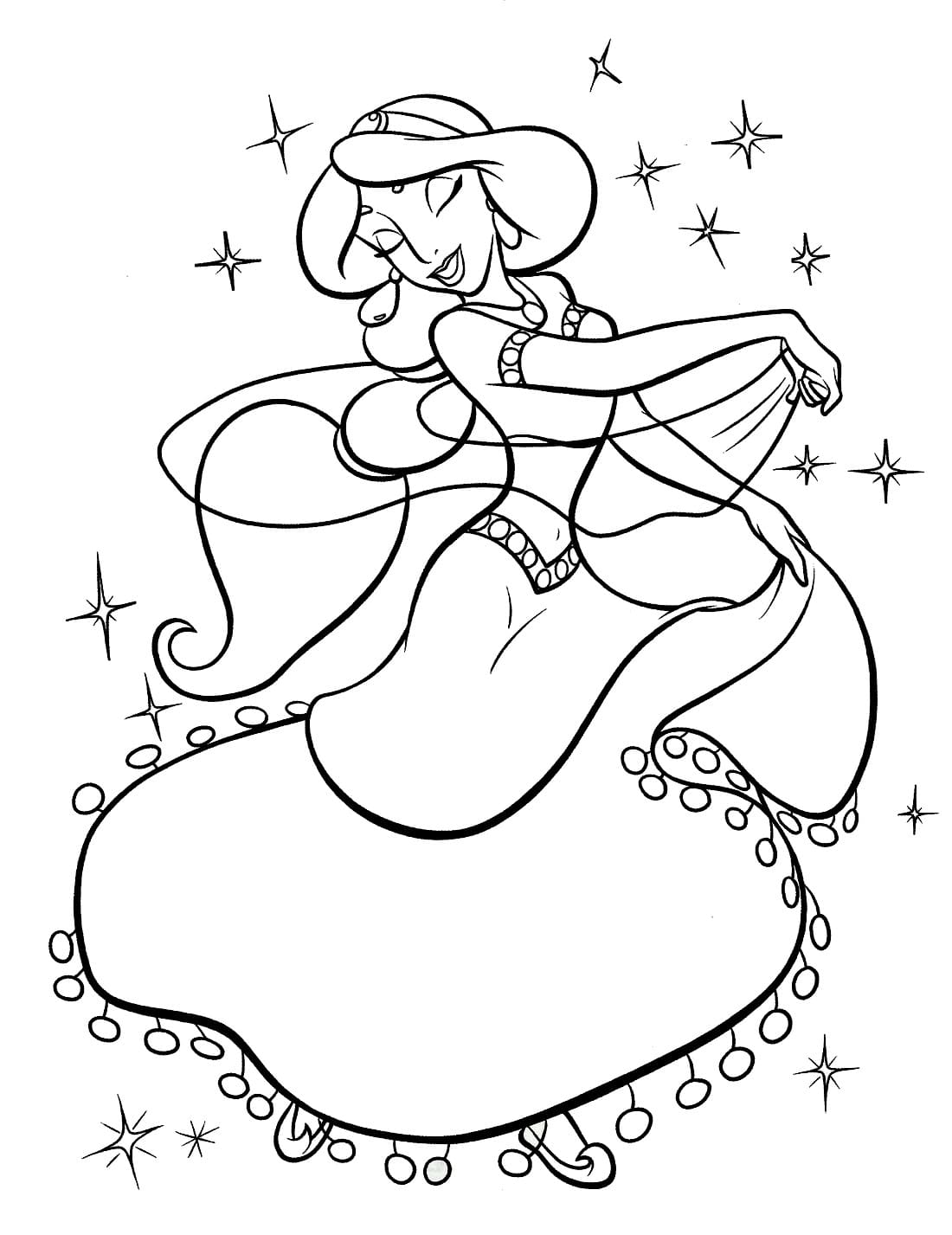 Jasmine 46  coloring pages to print and coloring