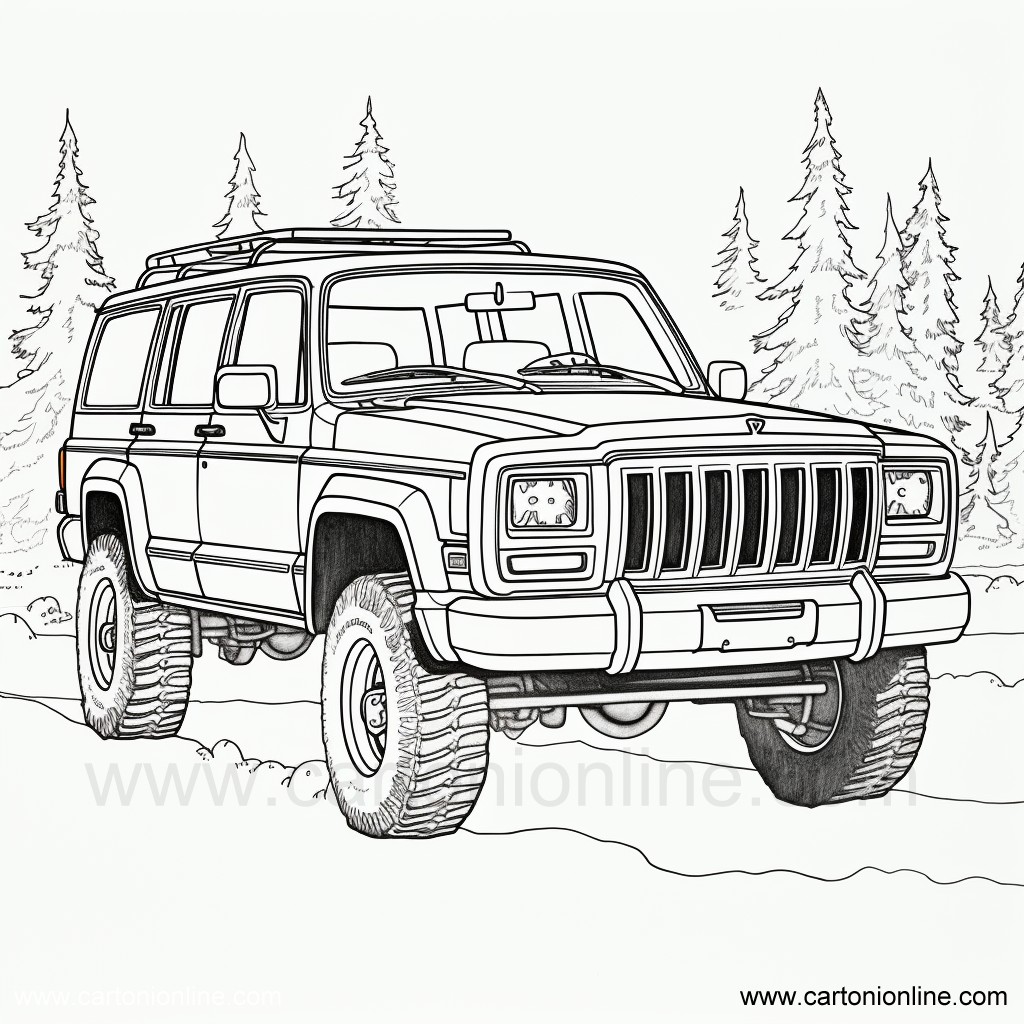 인쇄하여 색칠할 Jeep 20 Jeep 그림