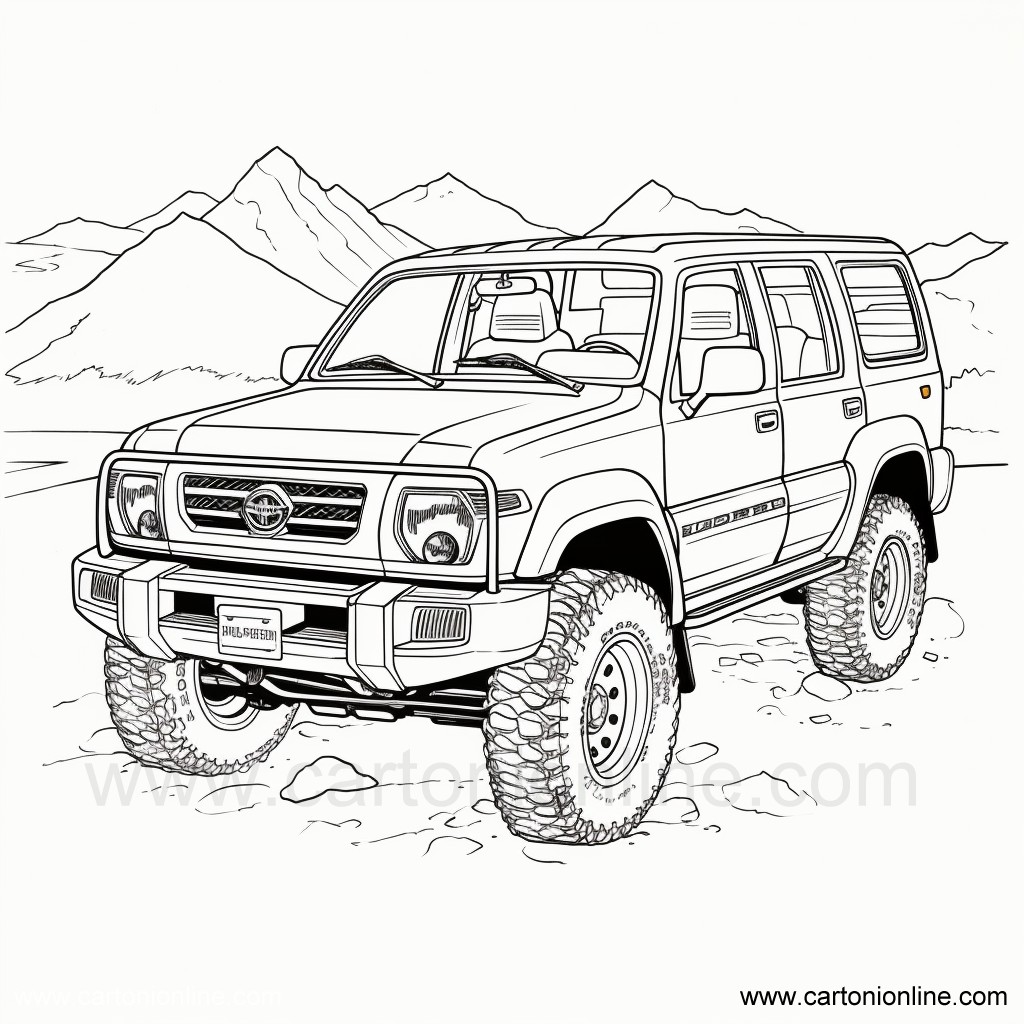 Desenho 22 de Jeep para imprimir e colorir