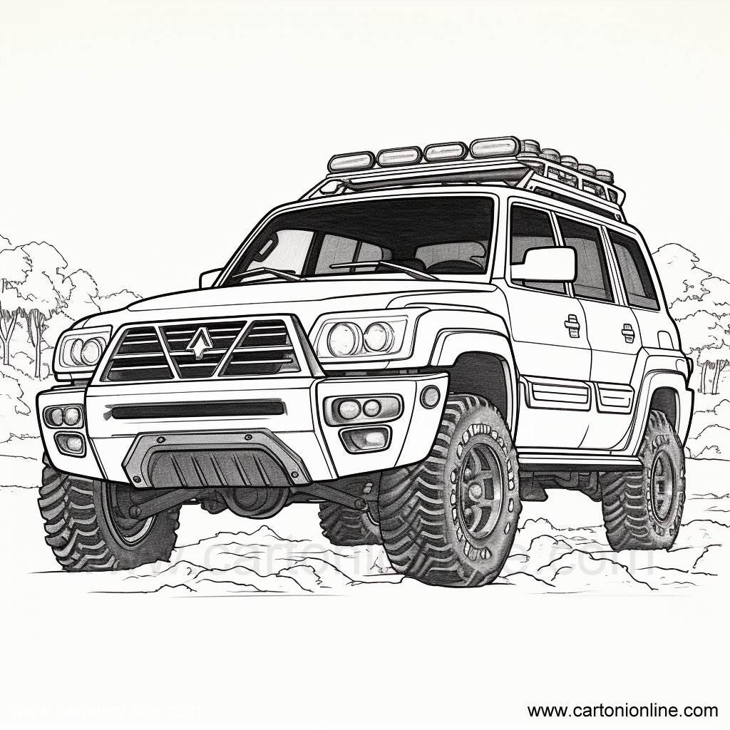 Disegno 24 di Jeep da stampare e colorare