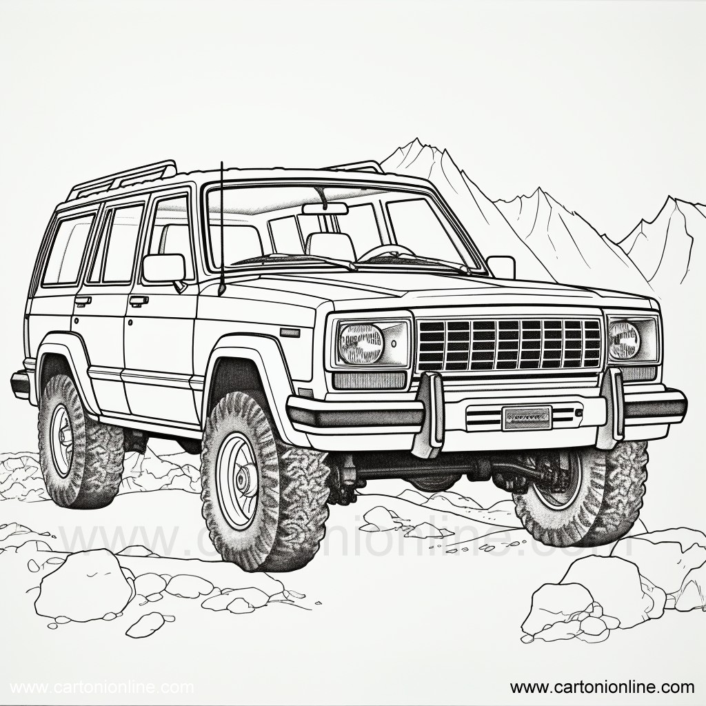 Coloriage 30 de Jeep  imprimer et colorier