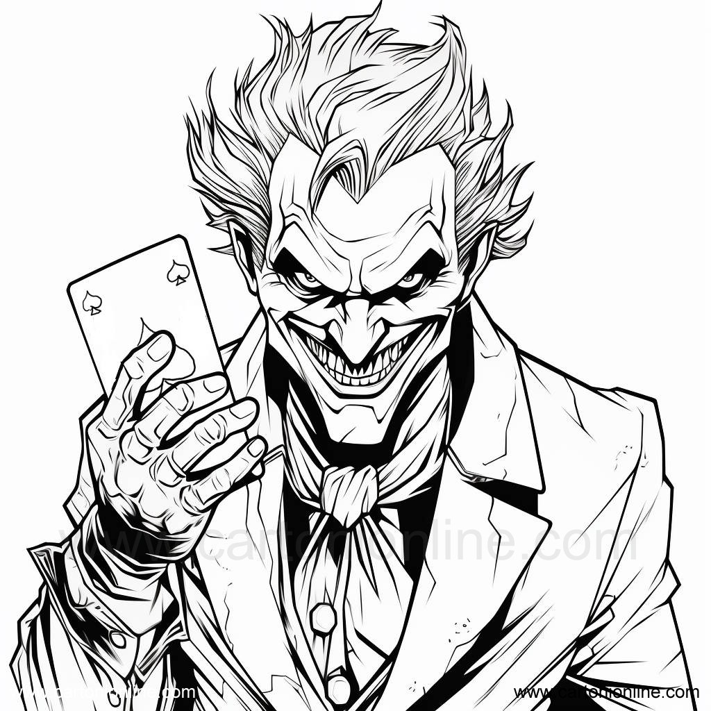 Ausmalbilder Joker 02  zum Drucken und Frben