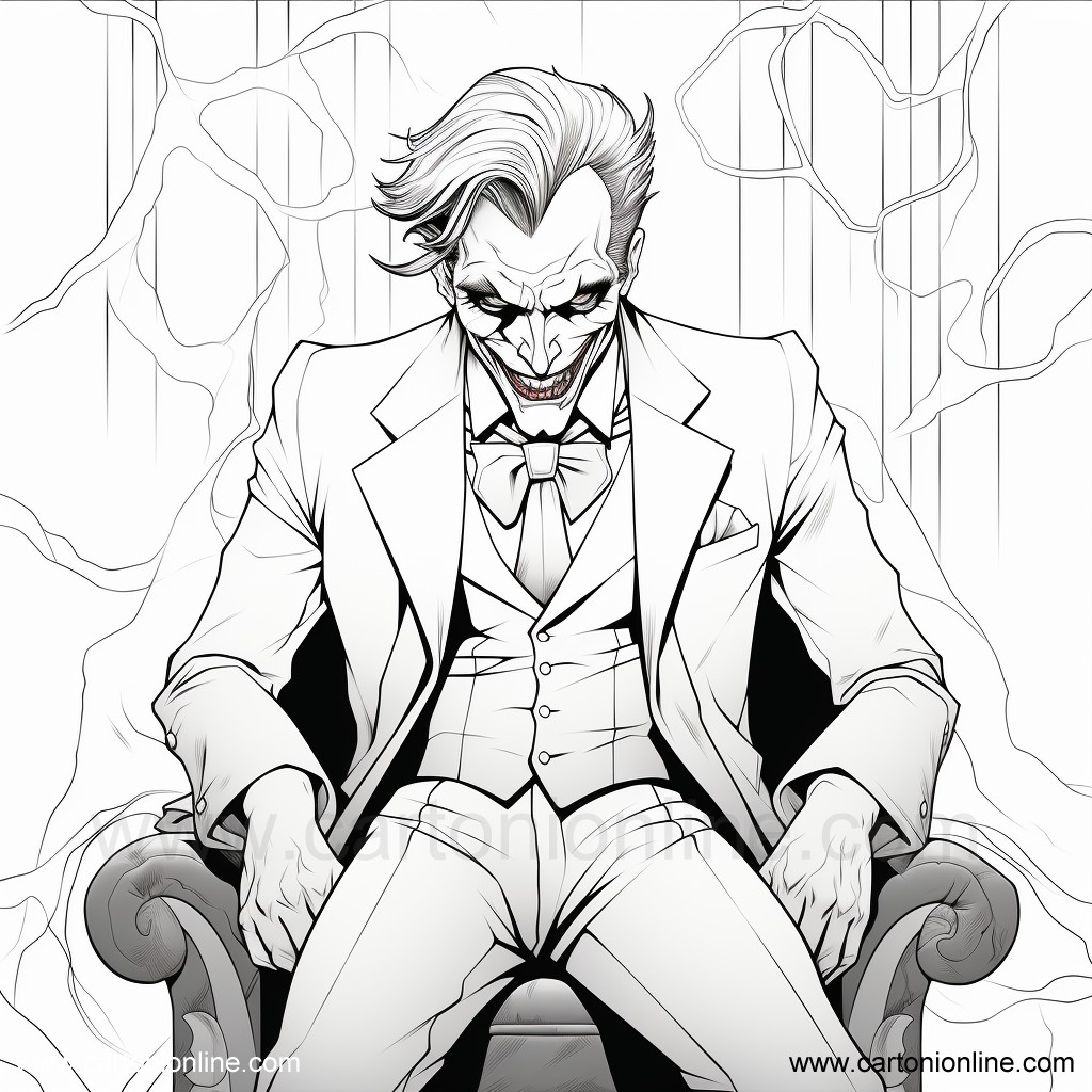 Dibujo 13 de Joker para imprimir y colorear