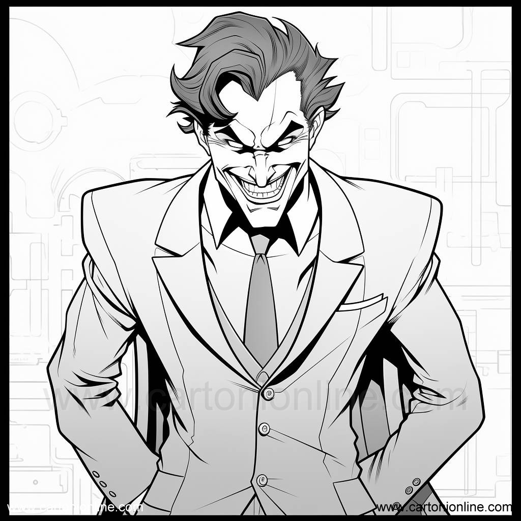Dibujo 14 de Joker para imprimir y colorear