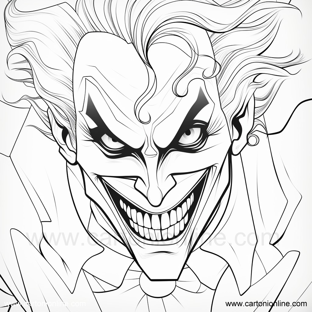 Dibujo 39 de Joker para imprimir y colorear