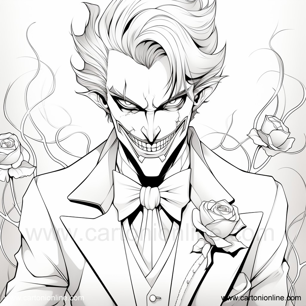 Dibujo 40 de Joker para imprimir y colorear