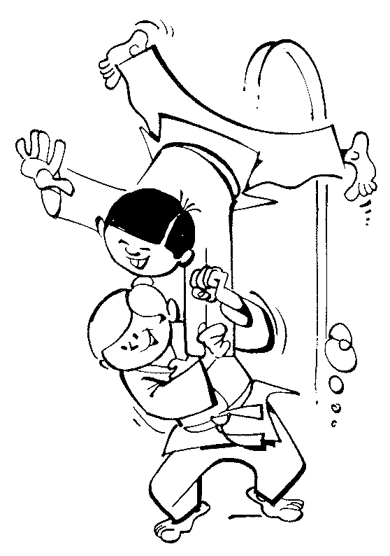 Drawing 2 from judo coloring page to print and coloring