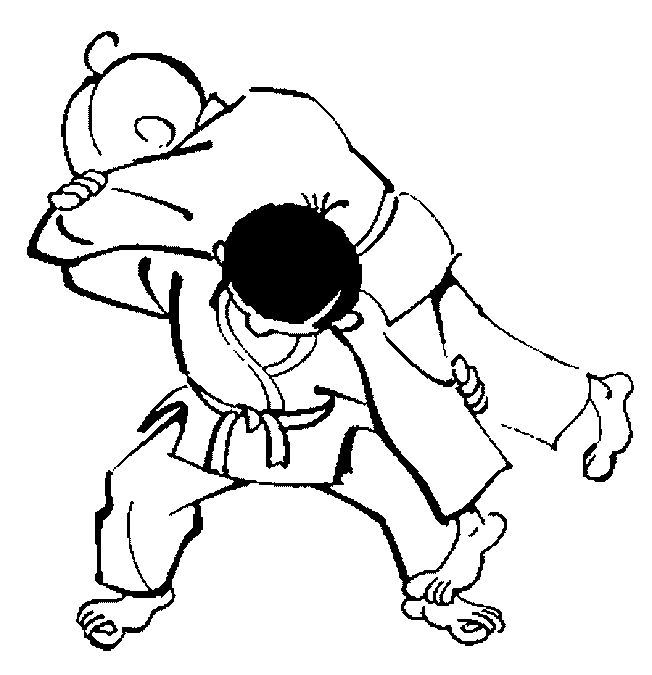 Desenho 4 de judo para imprimir e colorir