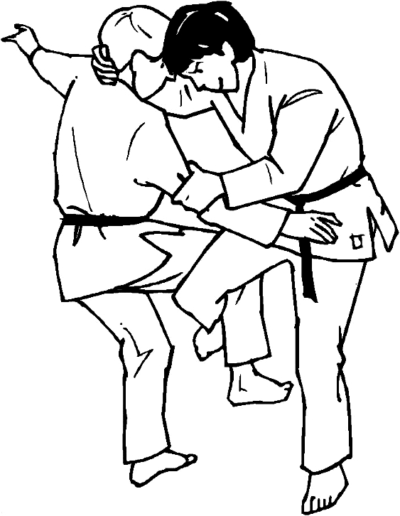 Drawing 5 from judo coloring page to print and coloring