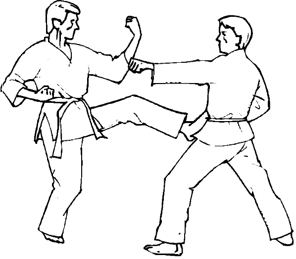 Desenho 22 de judo para imprimir e colorir