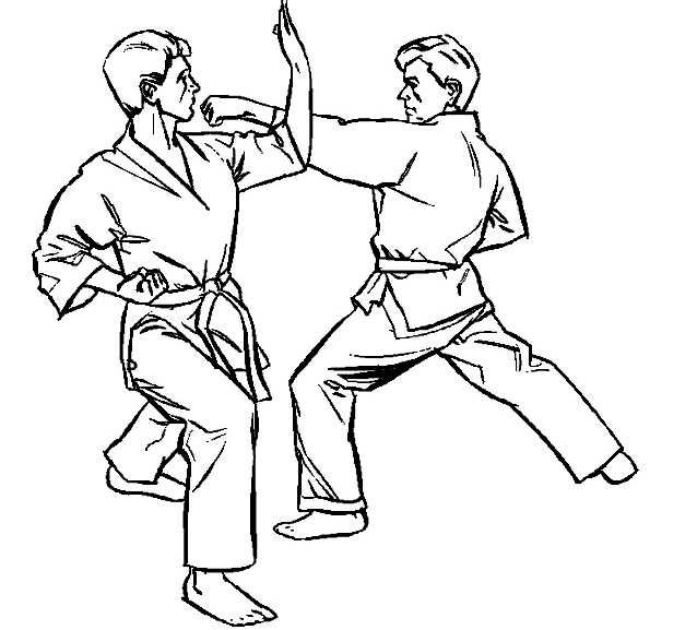 Dibujo 23 de judo para imprimir y colorear