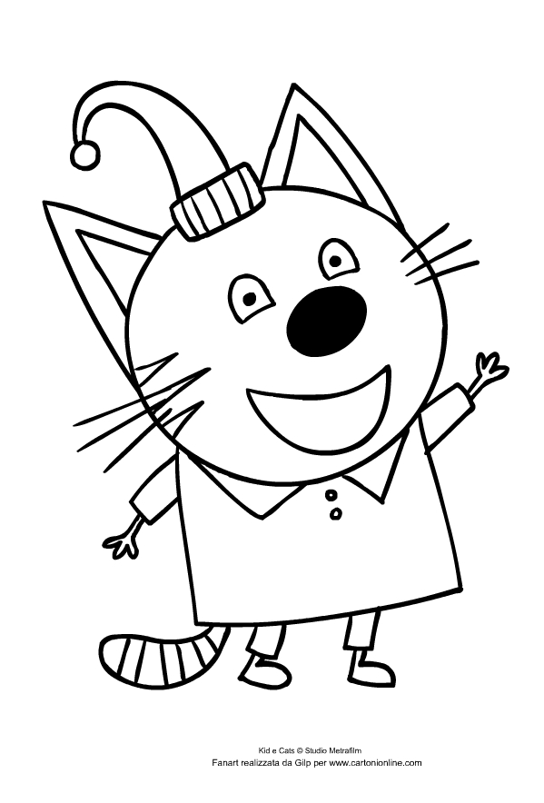 Dibujo de Cookie de Kid and Cats para imprimir y colorear