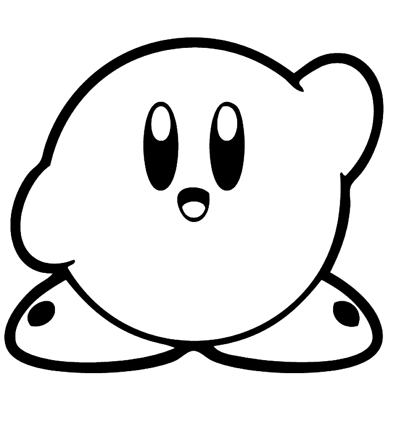 Kirby 05  coloring page to print and coloring