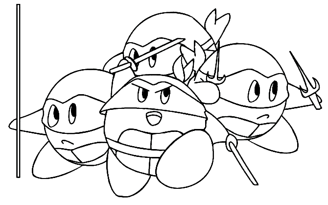 Disegno 06 di Kirby da stampare e colorare