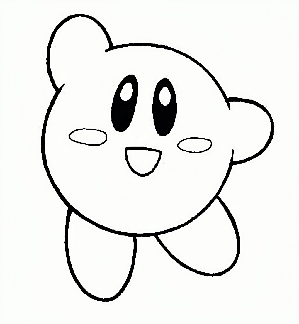 Kirby 07  coloring page to print and coloring