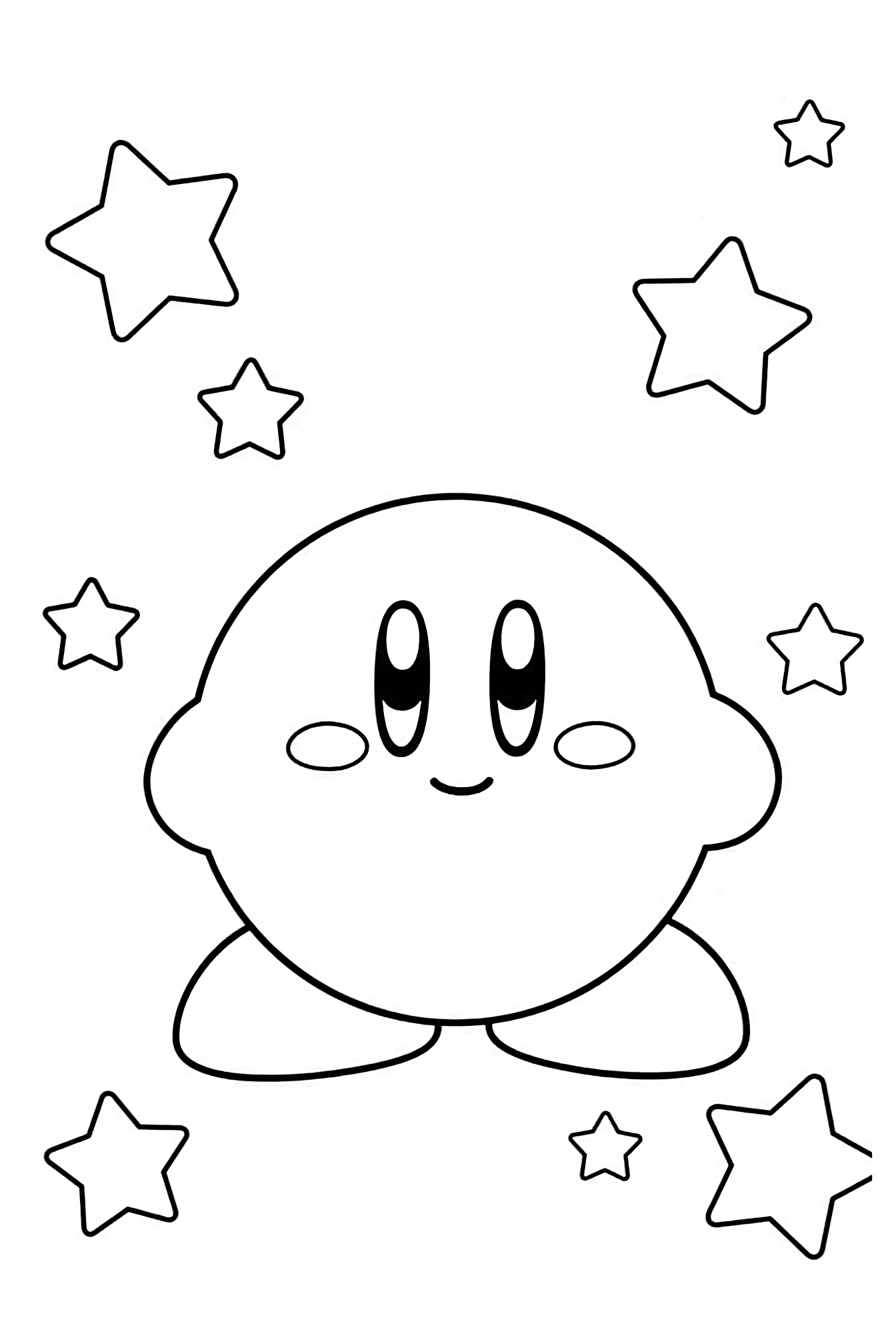 Coloriage 09 de Kirby  imprimer et colorier