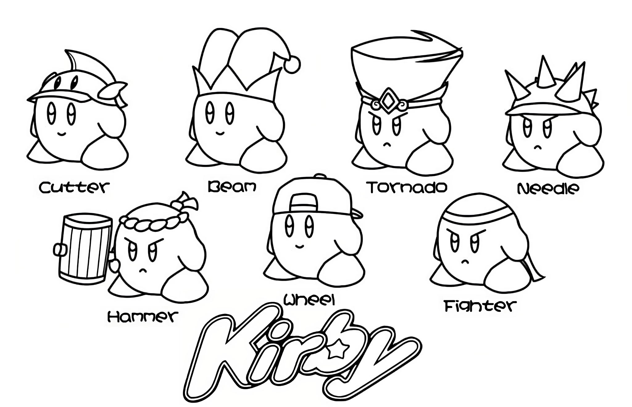 Kirby 10 of Kirby coloring page to print and color