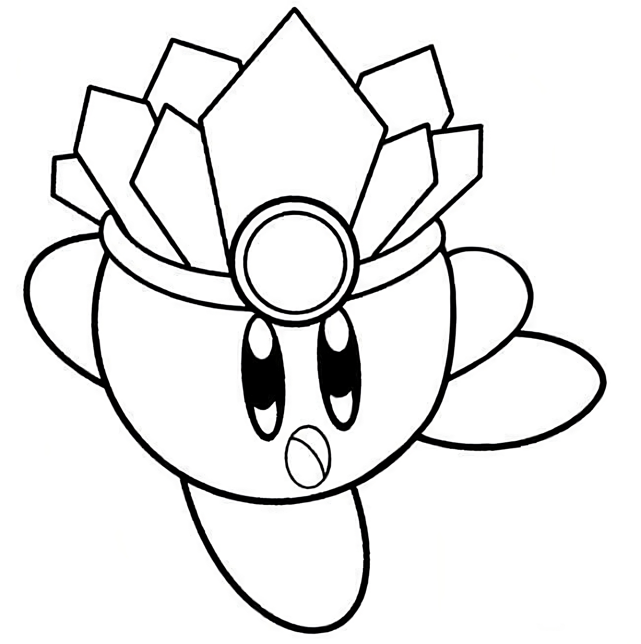 Desenho 12 de Kirby para imprimir e colorir