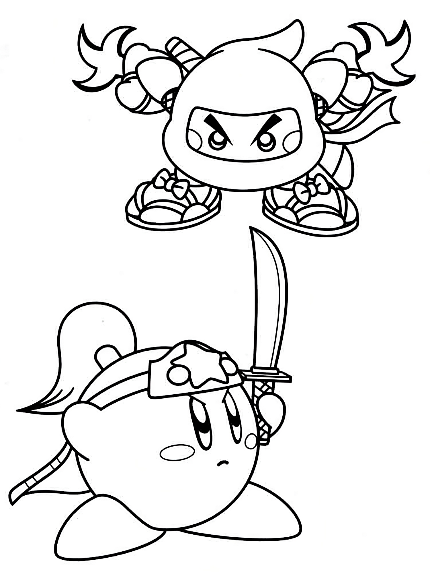 Coloriage 15 de Kirby à imprimer et colorier
