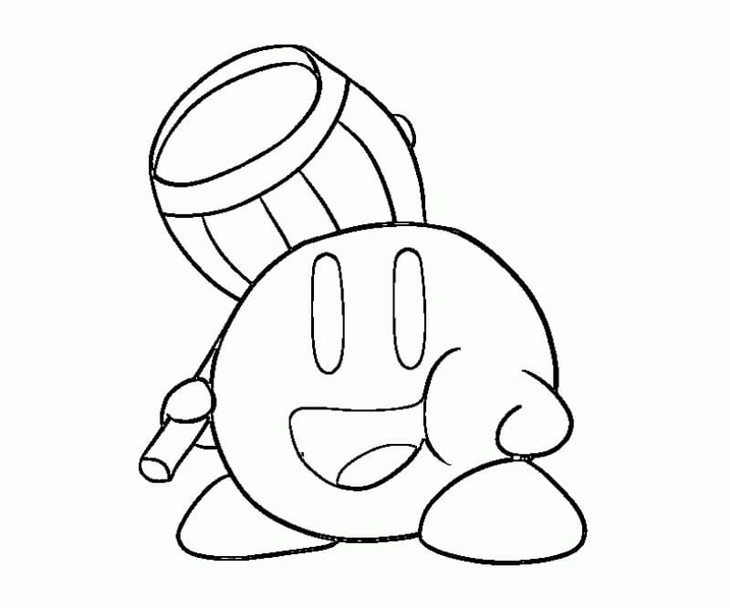 Desenho 16 de Kirby para imprimir e colorir