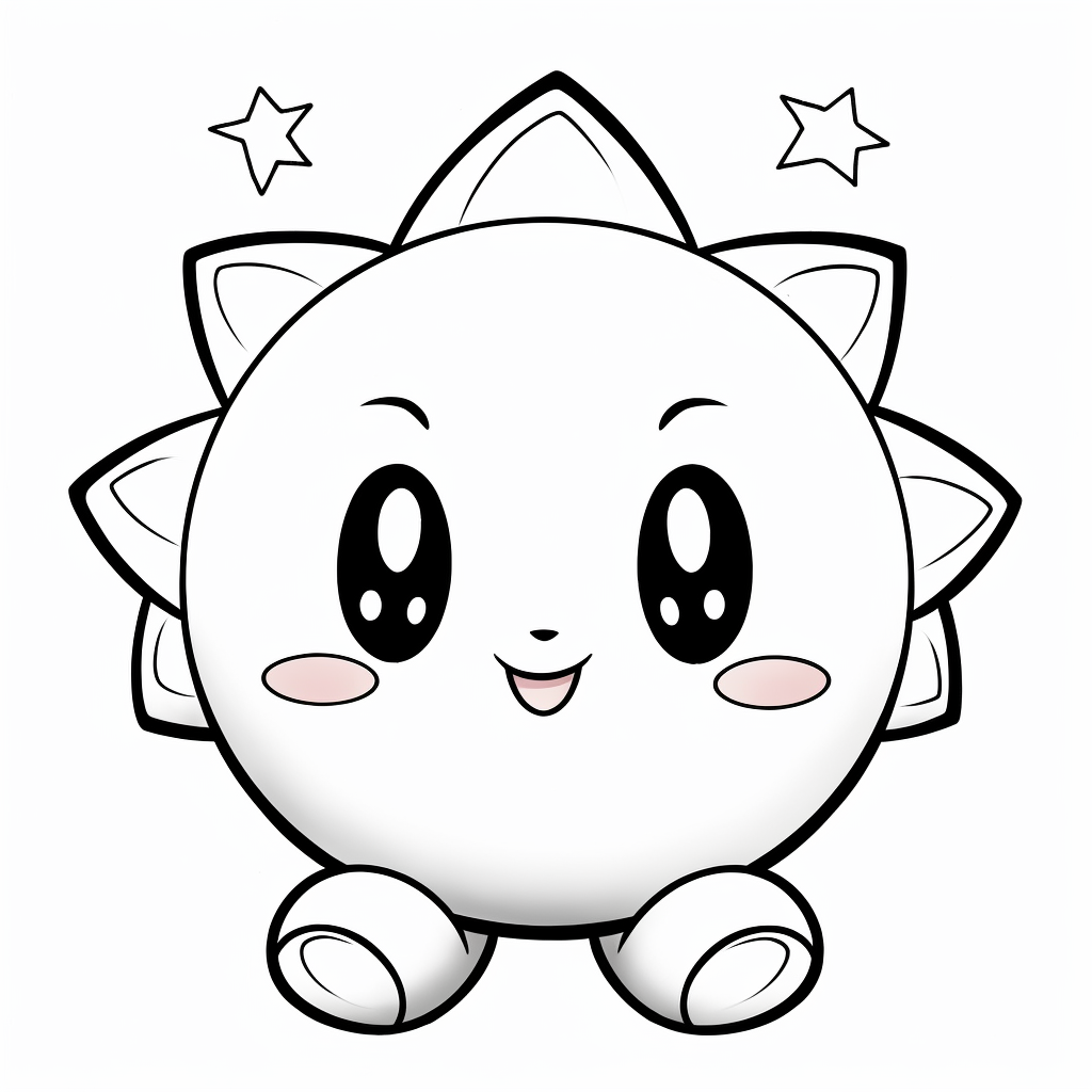 Desenho 19 de Kirby para imprimir e colorir