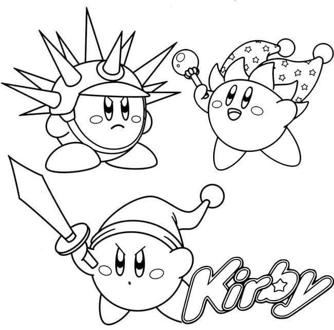 Desenho 21 de Kirby para imprimir e colorir