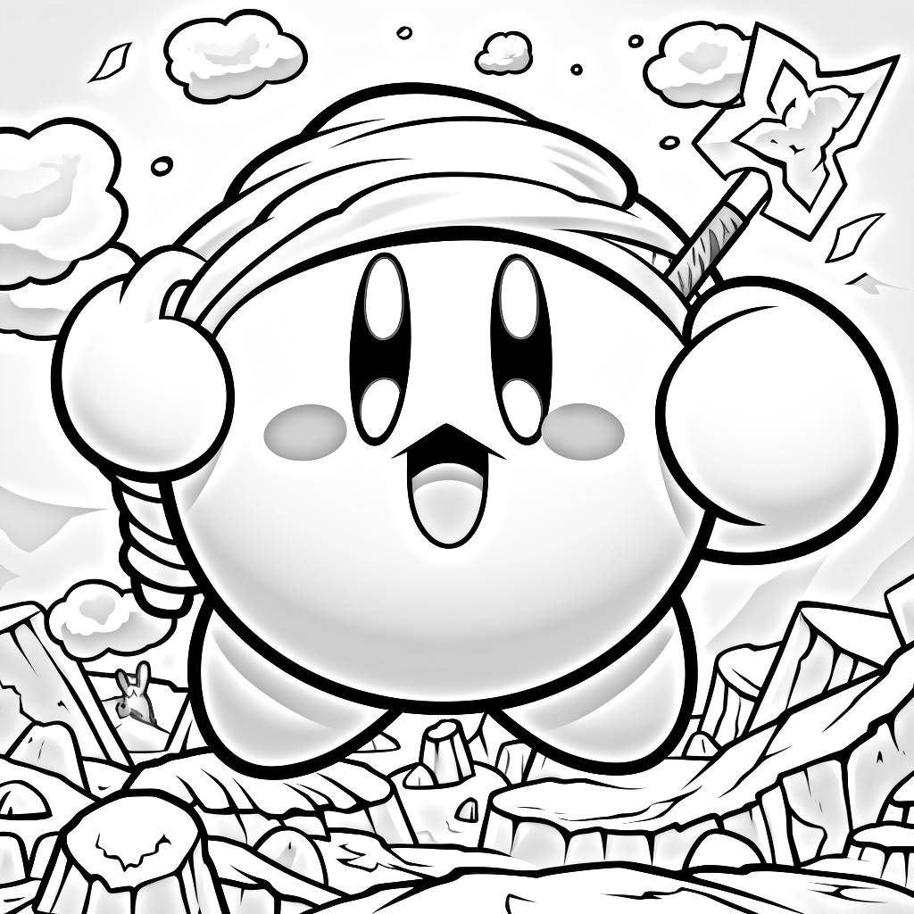 Kirby 27  coloring page to print and coloring