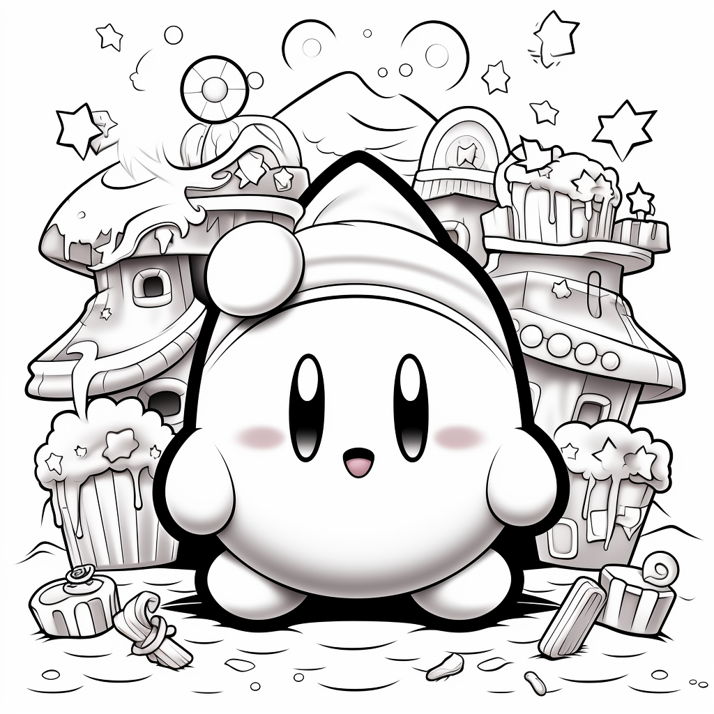 Coloriage 31 de Kirby  imprimer et colorier