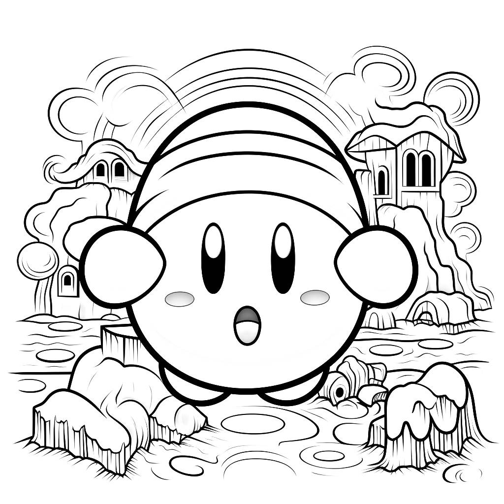 Coloriage 39 de Kirby  imprimer et colorier