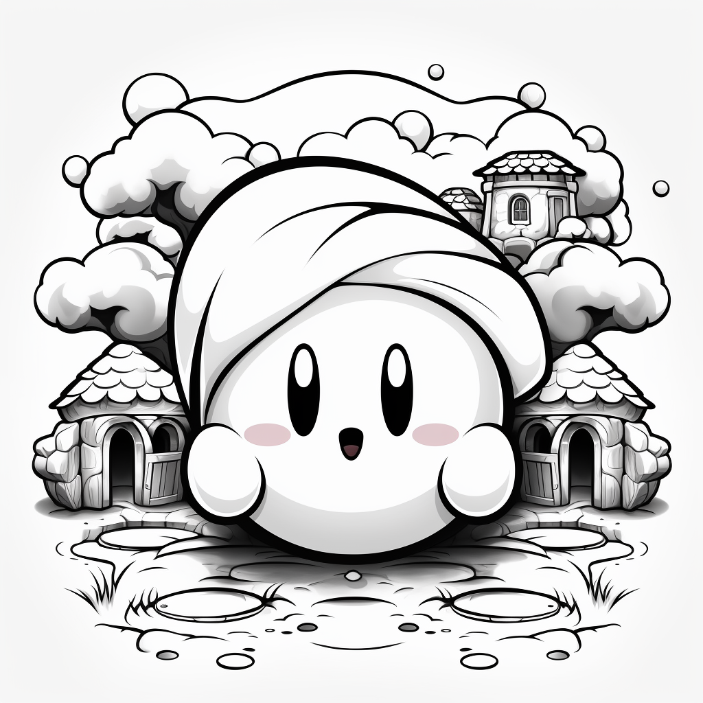 Desenho 42 de Kirby para imprimir e colorir