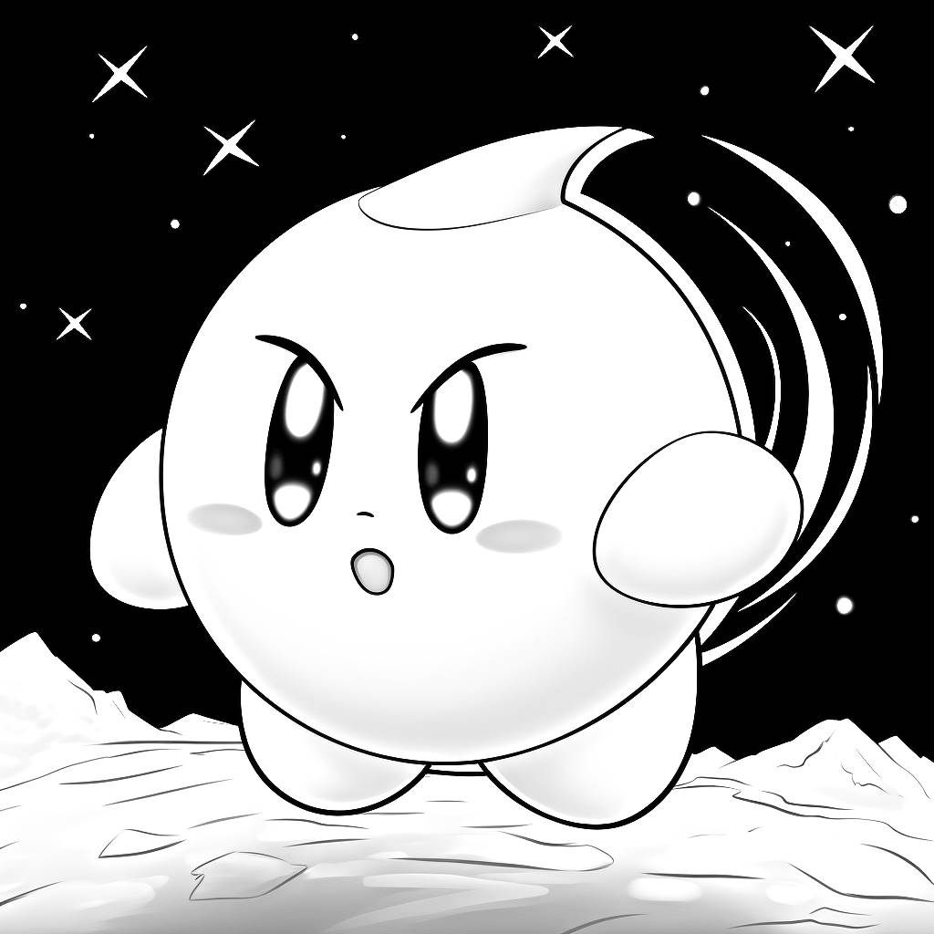 Desenho 46 de Kirby para imprimir e colorir