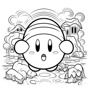 87+ Desenhos do Kirby para Imprimir e Colorir/Pintar