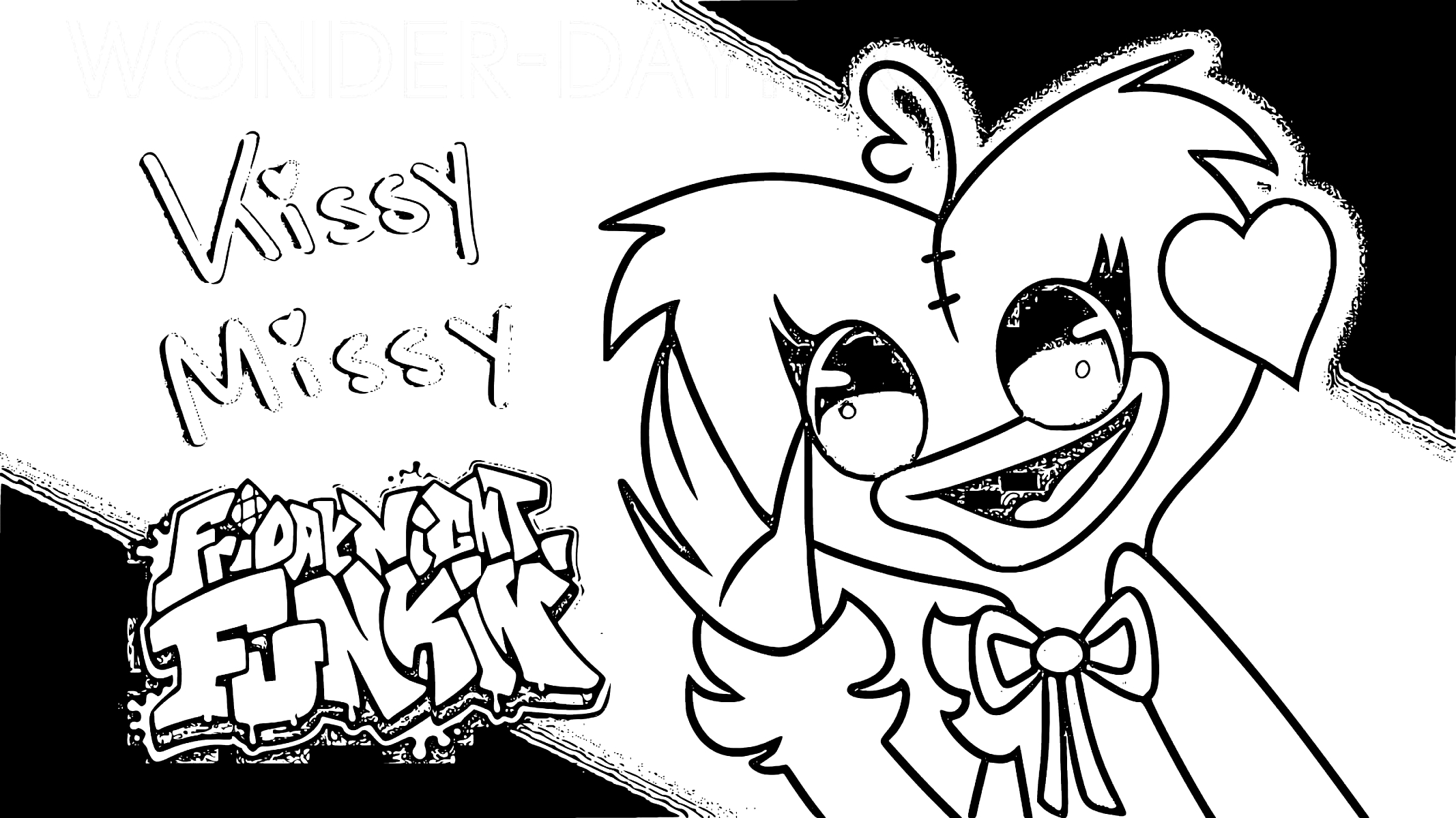 Coloriage de Kissy Missy 05 de Poppy Playtime à imprimer et colorier