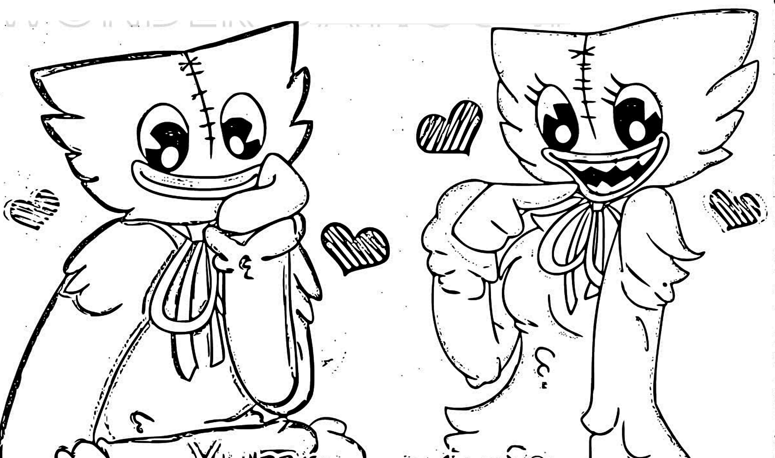 Coloriage de Kissy Missy 11 de Poppy Playtime  imprimer et colorier