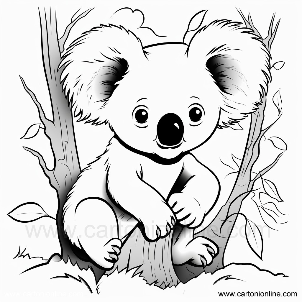 Coloriage 08 de Koala  imprimer et colorier